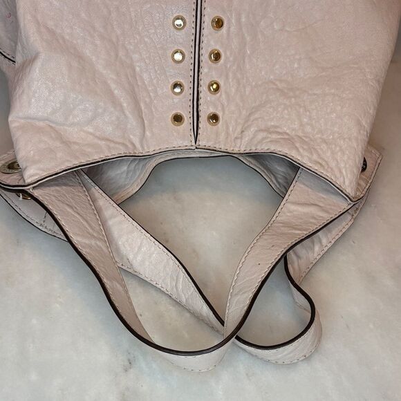 Michael Kors Pebbled Soft Leather Uptown Astor Studded Hobo Shoulder Bag - Picture 11 of 16
